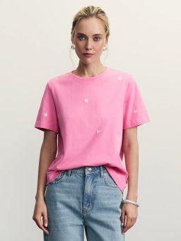 Футболка из хлопка с вышивкой / Zarina  фото 8