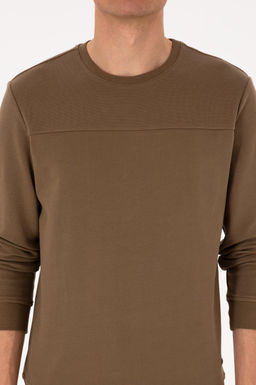 Erkek Bisiklet Yaka Regular Fit Haki Sweatshirt - U.s. polo assn фото 6