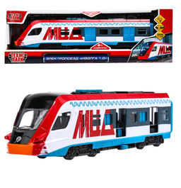 Технопарк. Электропоезд "Иволга 1.0" 30 см, свет-звук, пластик, арт.IVOLGA-30PLMETRO-WHBU