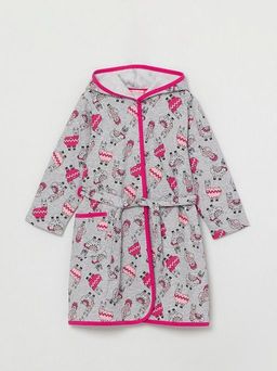 CRB wear/CSKG 40013-11 Халат для девочки, светло-серый меланж/Ex.Cherubino