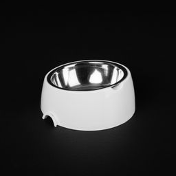 Лего-миска для животных 0,3л (с металлической чашей) ALTA (белый) М9155