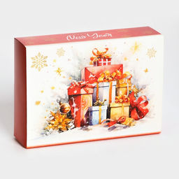 Коробка под 6 конфет Новогодние подарки, 13.5?9.5?3.5 см - UPAK LAND фото 3