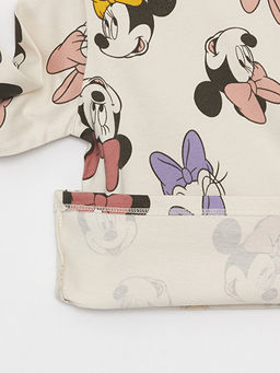 Bisiklet Yaka Minnie Mouse Bask?l? K?z Bebek Pijama Tak?m? - Waikiki фото 3