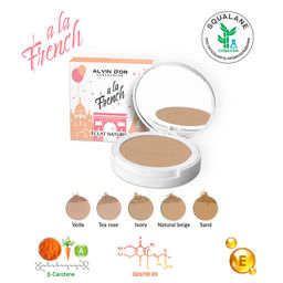 .Alvin Dor A LA FRENCH ALF-03 Пудра тон 02 Ivory компактная фиксирующая Eclat Naturel 10g