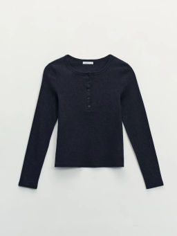 Лонгслив с застежкой на груди / Zarina  фото 8