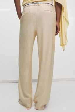 PANTAL?N PIJAMERO JACQUARD ZW COLLECTION / Crudo - Zara фото 3