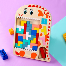 Детская развивающая игра тетрис «Дракончик», 2,5 × 22,3 × 29,8 см