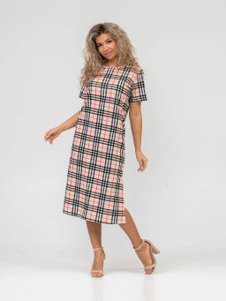 Платье женское, цвет бежевый черный