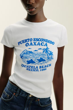 T-SHIRT WITH TEXT PRINT - Zara фото 17