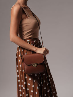 Сумка кожаная через плечо Deboro 3158 коппер