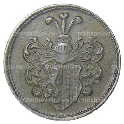 Монета 20 пфеннигов 1918 года Транспортный нотгельд Лейпциг