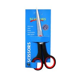 Ножницы Scissors 195мм (H-195/RKJ-782) с рез. вставками, черно-красные