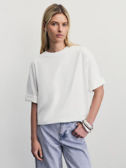 Футболка оверсайз из плотного хлопка / Zarina