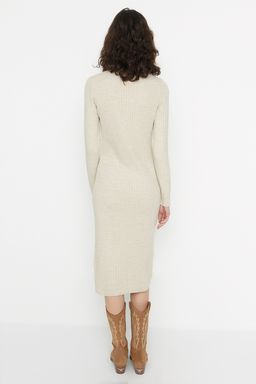 TRENDYOLMILLA Siyah Midi Triko Polo Yaka Elbise TWOAW22EL1376  фото 18