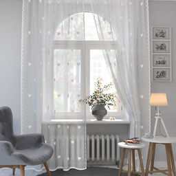 К485 КОМПЛЕКТ ШТОР белый 1.40 м*3 м