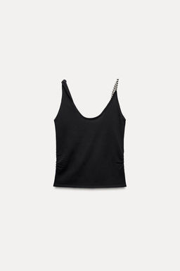 KNIT TOP WITH BALL STRAPS - Zara фото 6