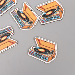 Цена за 10 шт. Декор для творчества дерево «Музыкальный проигрыватель», 3.1×3.8×0.3 см