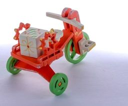 Елочная игрушка - Детский велосипед с багажником 410-3 Star - Idh фото 3