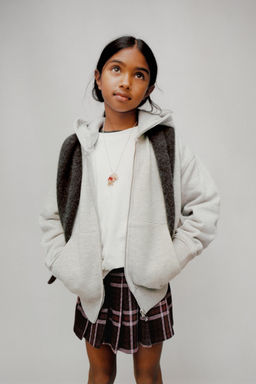 CHECK BERMUDA SKORT WITH PLEATS - Zara фото 5