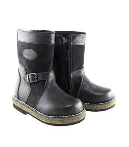 Монголки подростковые черные, войлочная подошва