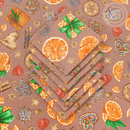 Набор столового белья Цитрус бежевый Набор столового белья Цитрус бежевый СБ.135.220/Скатерть: 1шт.-220*145; Салфетка: 6шт-35*35 Наборы столового белья из рогожки - Арт дизайн фото 2