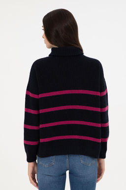 Женский темно-синий свитер с v-образным вырезом Неожиданная скидка в корзине - U.s. polo assn фото 5