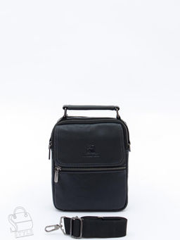 Сумка мужская кожаная 633M black Fuzhiniao в Новосибирске