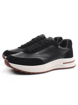 03-A9042-1 BLACK Кроссовки женские (натуральная кожа, натуральная замша)