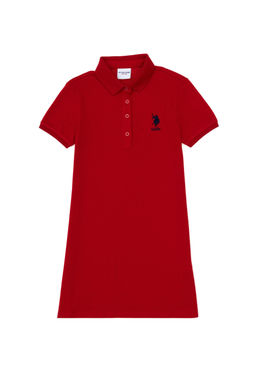 K_z _ocuk K_rm_z_ _rme Elbise Sepette S_rpriz _ndirim - U.s. polo assn фото 2