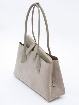 Сумка женская кожаная 6005L l.gray Polina&Eiterou