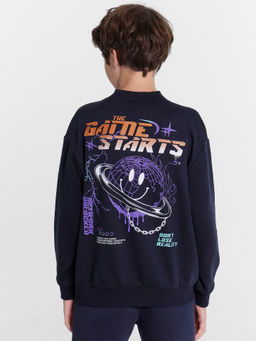 Свитшот для мальчиков синий с принтом - Mark formelle фото 4