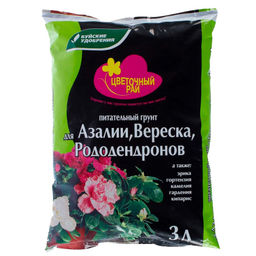 Торфогрунт "Цветочный рай" для азалии, вереска, рододендронов 3л "БХЗ"