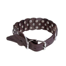 Ошейник кожаный чешуйчатый 60 х 3,5 см, ОШ 43-56 см, микс цветов - Пижон фото 2