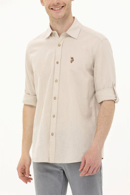 Мужская базовая рубашка с длинным рукавом Stone Неожиданная скидка в корзине - U.s. polo assn фото 6