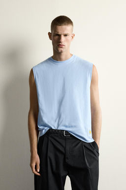 CAMISETA TANK GR?FICO SOL / Celeste - Zara фото 2