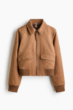 Cazadora bomber con cuello camisero