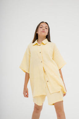 МУСЛИН ДВУХСЛОЙНЫЙ Женский костюм с рубашкой 100% ХЛОПОК - Knitka wear фото 2