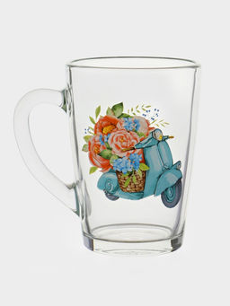 Цена за 20 шт. Кружка Капучино. Романтика, 300 мл, стекло, рисунок МИКС