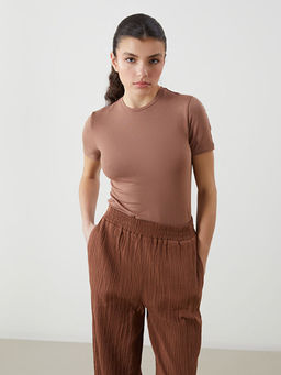 Bisiklet Yaka Kad?n Ti??rt