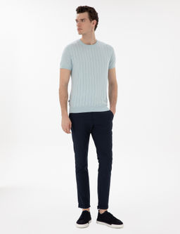 Su Ye_ili Keten Kar___ml_ Regular Fit Bisiklet Yaka Triko Ti__rt - Pierre cardin фото 4