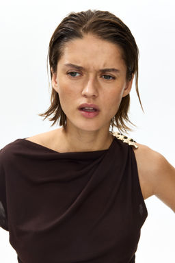 Top drapeado de punto - H&m фото 3