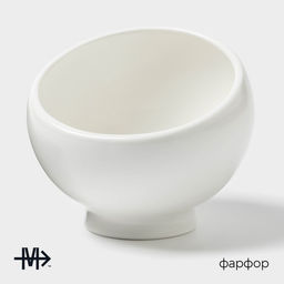 Сахарница Magistro Olive Queen, 360 мл, 12×10.5 см, фарфор, белая