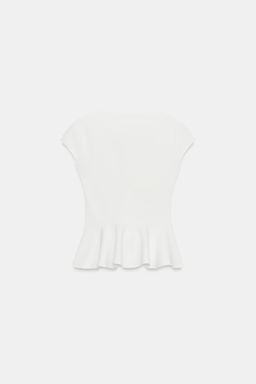 TOP PEPLUM BOTONES / Blanco roto - Zara фото 8