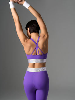 Спортивный топ-бра с брендированной резинкой с силиконом - NEVERLATE фото 2