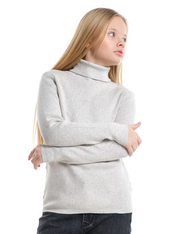 Джемпер (водолазка) лапша 33-12246 темно серый - Mini maxi фото 19