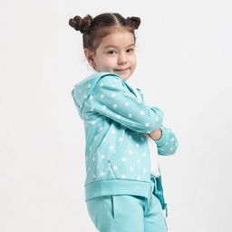 CRB wear/CWKG 62827-49-284 Толстовка для девочки, светло-бирюзовый/Ex.Cherubino  фото 3