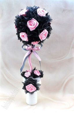 Лента органза 2,5 см*50 ярд (SF-1353) черный №1039 - No name фото 2