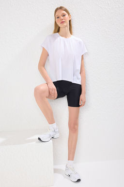 TRENDYOLMILLA Siyah Micro Kumas Spor Orme T-Shirt THMSS25TS00001 фото 2