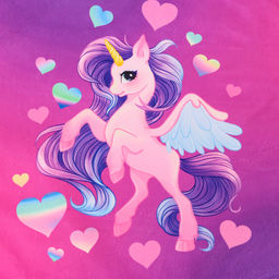 Сумка детская «Единорог», 35×30 см, фиолетовая