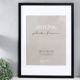 Фоторамка для фото 50×70 см Ellis, МДФ, с паспарту, чёрный, (пластиковый экран)